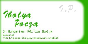 ibolya pocza business card